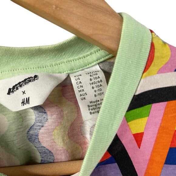 Lakwena X H&M T Shirt Youth 8/10 Colorful Collab Lovely Day - Picture 5 of 7